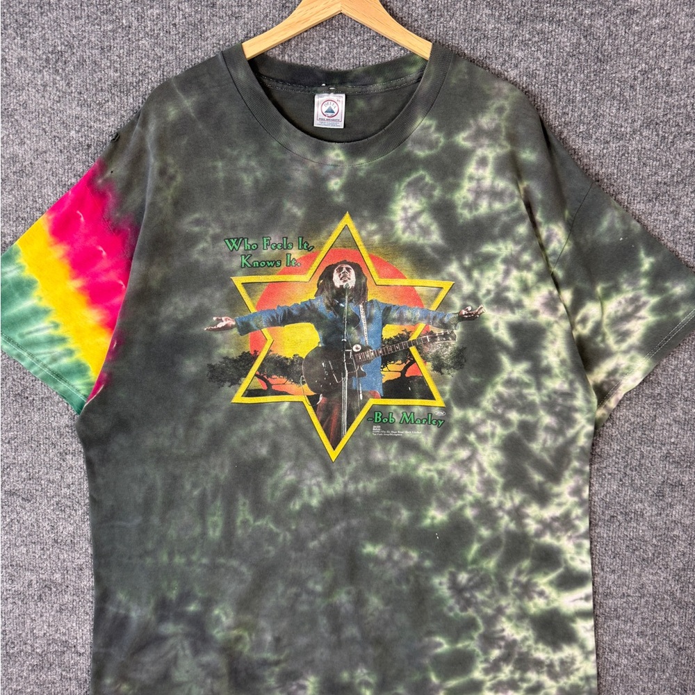 Vintage Bob Marley Who Feels It Knows It T Shirt Raggae Rap Band Music 90s XL